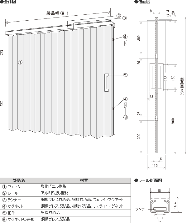 アコーデオンドア アクシエ