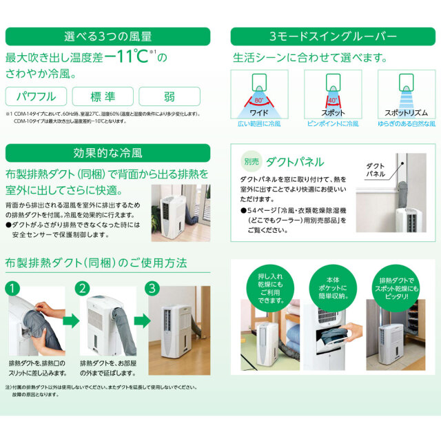 CORONA どこでもクーラー 冷風・衣類乾燥除湿器 CDM-1417 白 2017年製 
