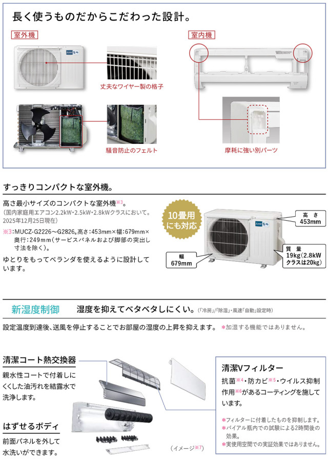 2026年モデル 三菱 エアコン 霧ヶ峰 10畳用 2.8kw MSZ-GV2826-W 壁掛