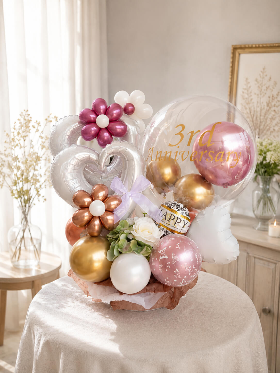 卓上バルーン " クリアバルーンアシメトリー "
