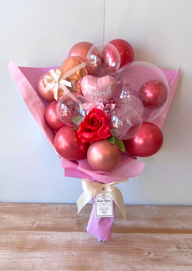 バルーン花束 母の日 "2026 ハッピーマザーズデイ ブーケ"【お名前&メッセージをお入れします】