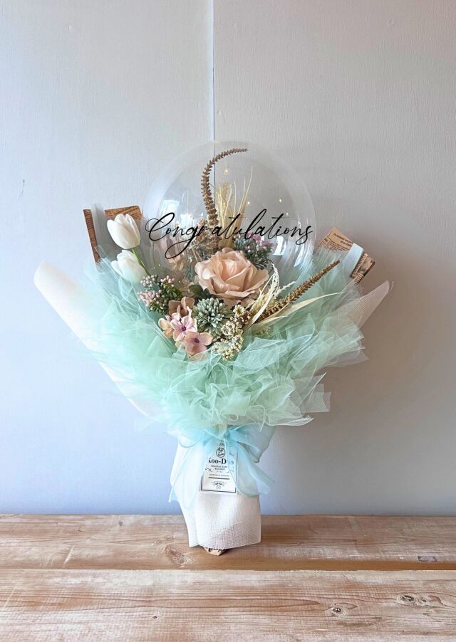 フラワーバルーン・セッシュマント【お名前＆メッセージをお入れします】