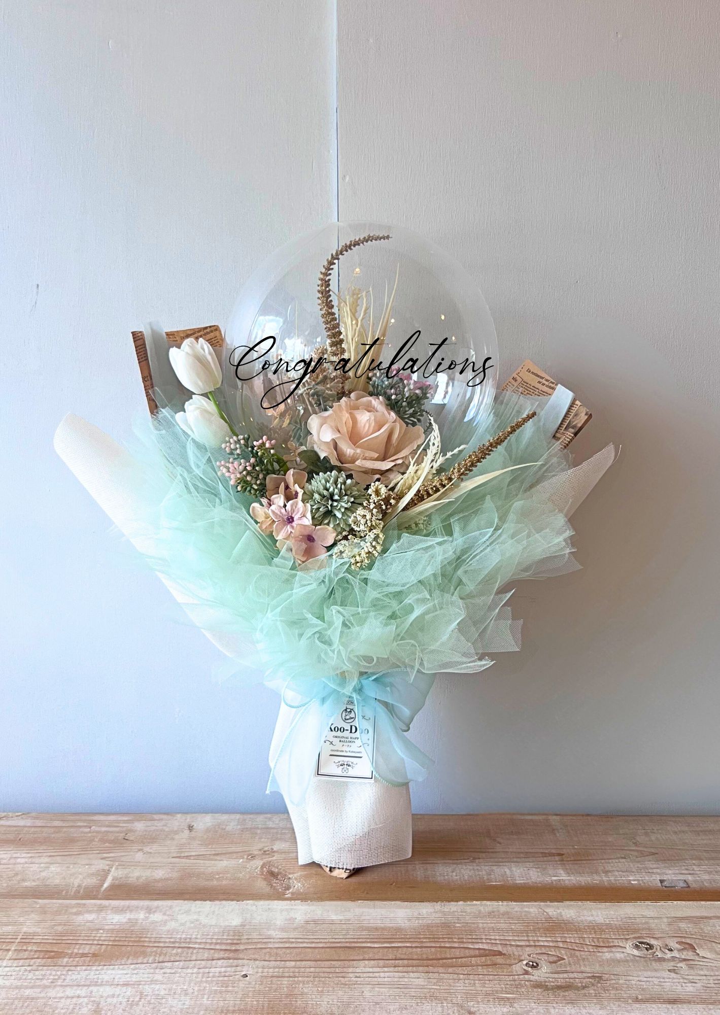 フラワーバルーン・セッシュマント【お名前＆メッセージをお入れします】