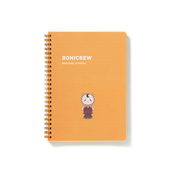 「トッケビ」公式グッズ　リングノート(A5) ボグルジェル×ポイパット（表紙オレンジ）