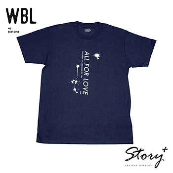 【We Best Love公式グッズ】ALL FOR LOVE Tシャツ（ネイビー/Lサイズ）