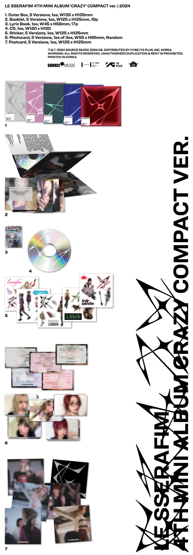 LE SSERAFIM 4th Mini Album 「CRAZY」 【COMPACT Ver.】
