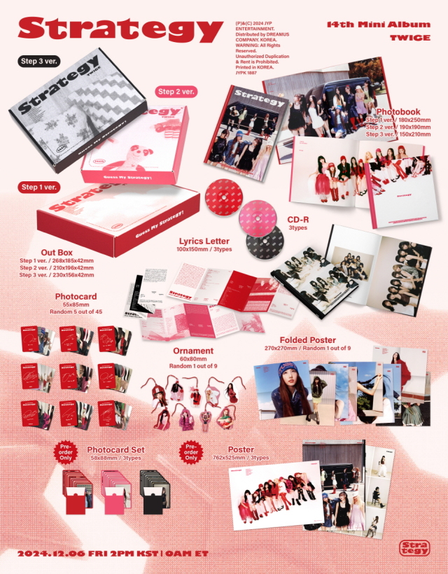 TWICE 14集 Mini Album「STRATEGY」 (Step1 ver. / Step2 ver. / Step3