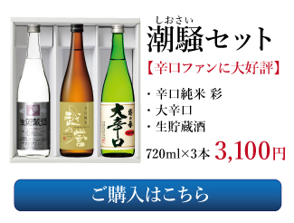 越の誉の日本酒ギフト 潮騒セット