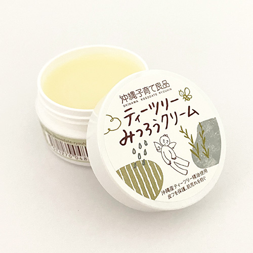 【ティーツリーみつろうクリーム】　乾燥肌や敏感肌 赤ちゃんの保湿や肌荒れ防止に
