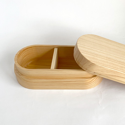 紀州桧弁当箱 type2 小判型1段 角田清兵衛商店 【名入れ可】