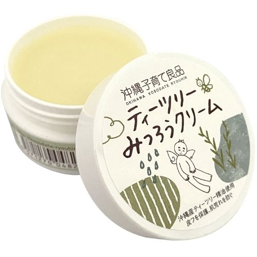 【ティーツリーみつろうクリーム】　無添加｜乾燥肌｜敏感肌｜赤ちゃんの保湿｜沖縄県産ティーツリー精油