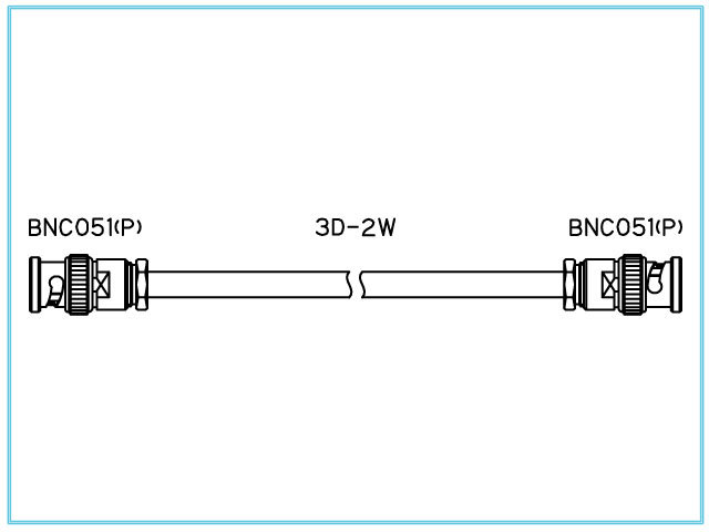 BNC・P型同軸ケーブル(3D-2W)【RoHS】　BNC051-ケーブル仕上全長-3D-2W