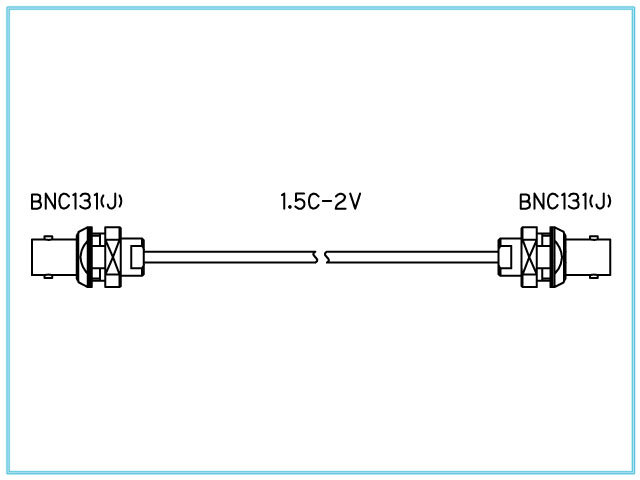 BNC・BJ(75Ω)型同軸ケーブル(1.5C-2V)【RoHS】　BNC131-ケーブル仕上全長-1.5C-2V