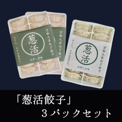 葱活餃子３パックセット(冷凍・送料込)