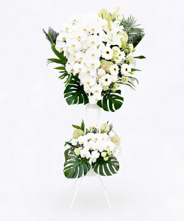 スタンド　キャスケード　ホワイト／グリーン　サイズ