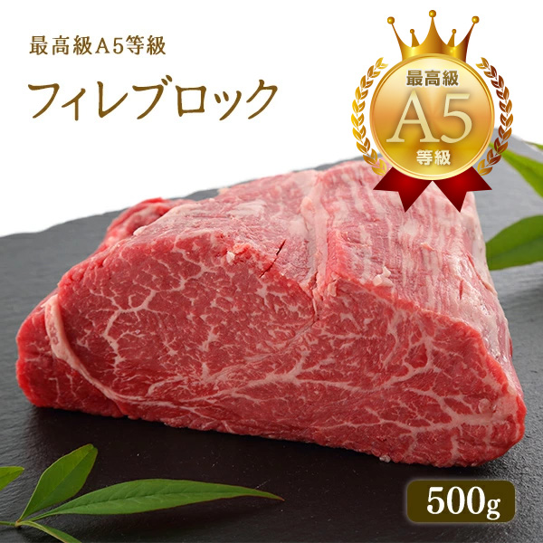 A5等級 神戸牛 フィレ ブロック 500g