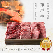 【３種食べ比べ】A5等級 神戸牛焼肉ギフトセット 2万円 （リブロース・肩ロース・ランプ）600g