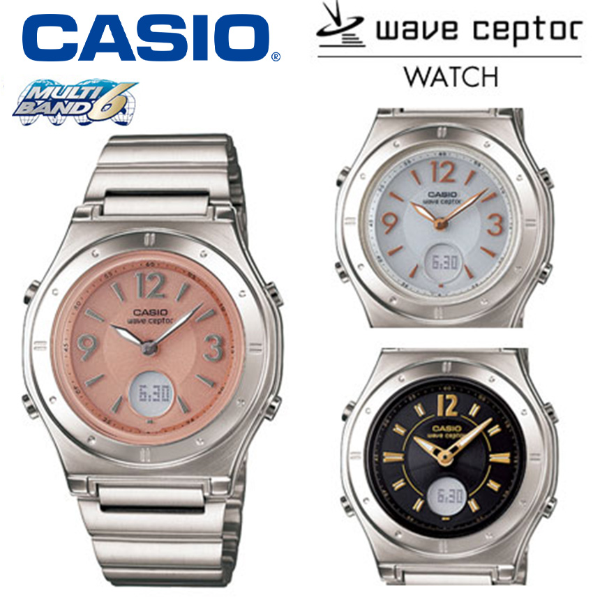 カシオ CASIO 電波ソーラーウォッチ  ウェーブセプター☆女性用ソーラー電波時計【新聞掲載】【送料無料】【後払い不可】