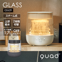 ガラススチーム加湿器 GLASS （グラス）【QS629】【送料無料】