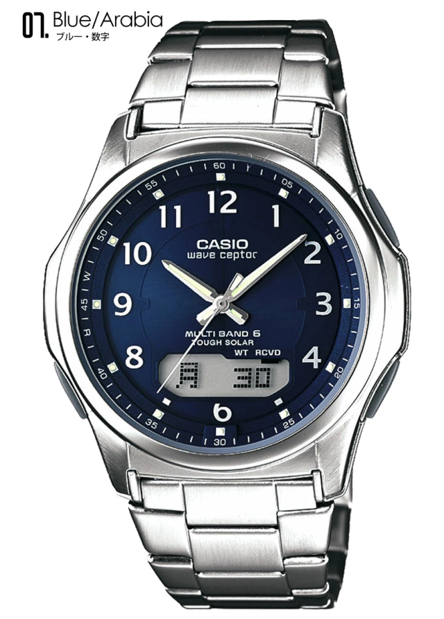 カシオ CASIO 電波ソーラー腕時計マルチバンド6☆世界6エリアで正確な 