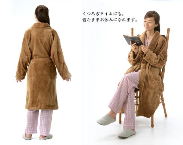 毛布のようなとろけるあったかガウン 男女兼用【カタログ掲載