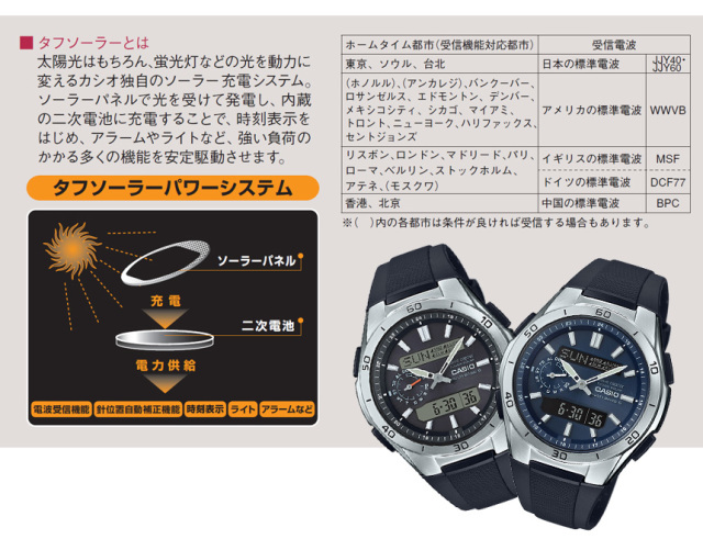 カシオ電波ソーラー腕時計ウェーブセプター WVA-M650【カタログ掲載