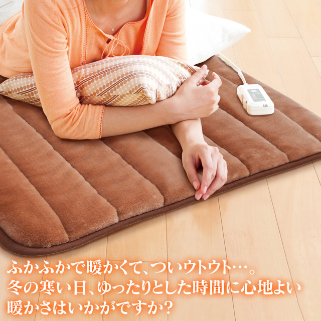 直送】電磁波99%カット 一人用電熱マット（タイマー付）☆厚さ4cmの