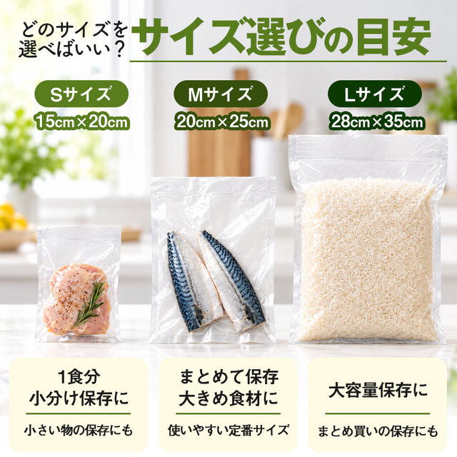 真空パックん対応 フレッシュパックん カット袋（S）（15cm×20cm）100
