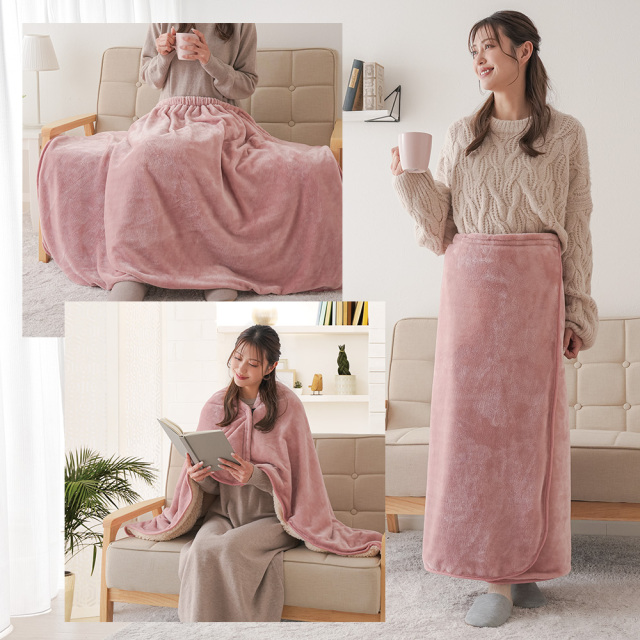 HOTアルファ アルミ入り腰巻きブランケット☆巻くだけほかほか
