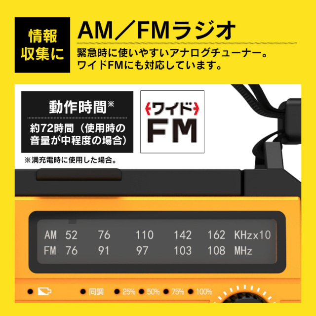 らいおん様　確認ページ 熊対策 大音量警告音 スーパー防災ラジオ【チャージオ8000】〈SL-092