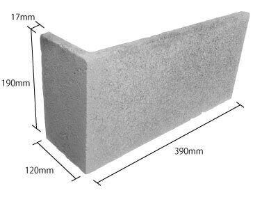 内装用タイル 軽量コンクリートブロック風タイルコーナータイプ