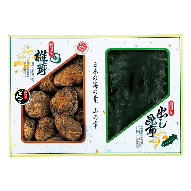 国内産　原木どんこ椎茸・昆布詰合せ　No.50 | 初盆・新盆のお返し 割引き商品 （返：2割）
