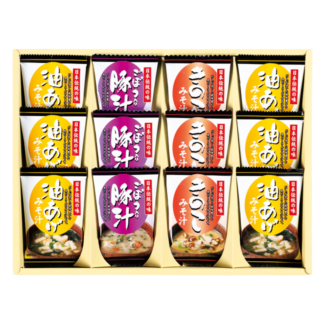 フリーズドライ「お味噌汁三種の味詰合せ」　No.30