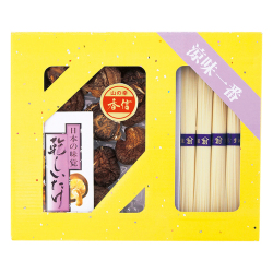 乾物家　国産椎茸と手延そうめん御詰合せ　No.15 | 初盆・新盆のお返し 割引き商品 （返：2割）