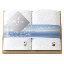 今治　The　WHITE　木箱入りスリムバスタオル2Pセット　No.30