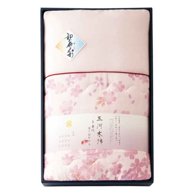 送料無料】 和の色彩 三河木綿 ダブルガーゼ肌布団 No.100 （ピンク