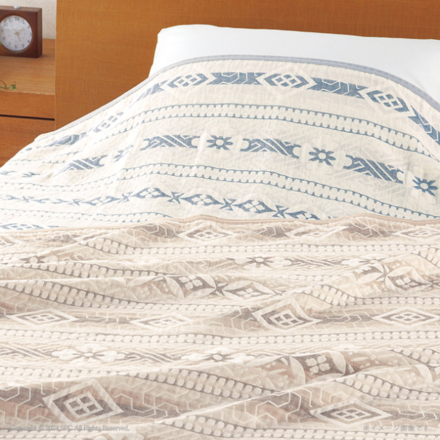 送料無料】 極選魔法の糸×オーガニック プレミアム三重織ガーゼ毛布2P