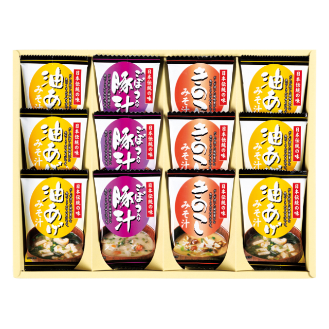 送料無料】 フリーズドライ「お味噌汁三種の味詰合せ」 No.30｜香典返し.JP