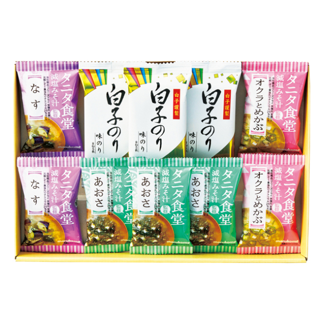 送料無料】 タニタ食堂監修減塩みそ汁・白子のり詰合せ No.25｜香典返し.JP