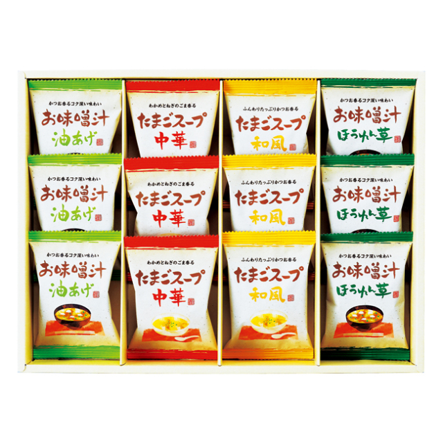 送料無料】 フリーズドライ「お味噌汁・スープ詰合せ」 No.30｜香典返し.JP