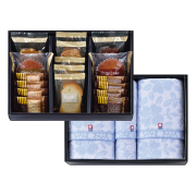 コンビネーションギフト　ベイクドスイーツセレクション＆はなみずき　今治タオルセット　No.100