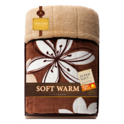 SOFT　WARM　あったか遠赤　極ふわ合せ綿入毛布　No.100