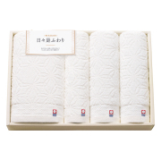 今治　日々是ふわり　バス・フェイス2P・ハンドタオルセット　No.50　（アイボリー）