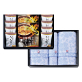 コンビネーションギフト　たん熊北店　鶏釜めしの素・フリーズドライ＆はなみずき　今治タオルセット　No.100