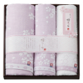 桜おり布　タオルセット　No.50　（パープル）