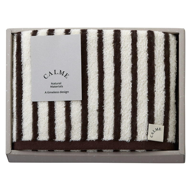【一括お届け】CALMEBambooフェイスタオルブラウン B2052-068