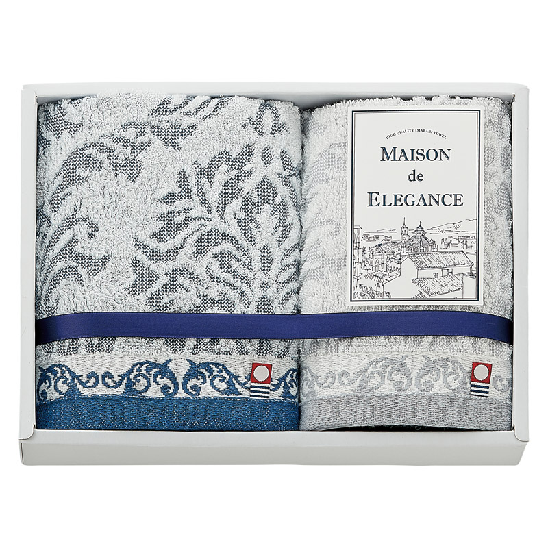 【一括お届け】MAISON de ELEGANCE メゾン ド エレガンスフェイスタオル＆ウォッシュタオル B2053-058