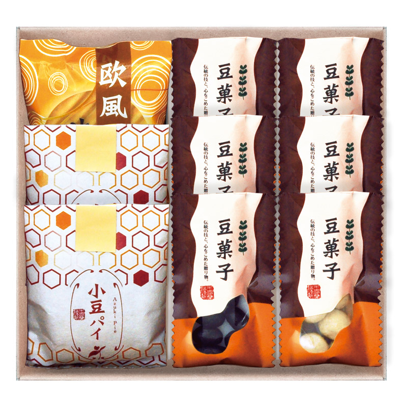【一括お届け】小豆パイ・欧風せんべい和菓子詰合せ B2062-095