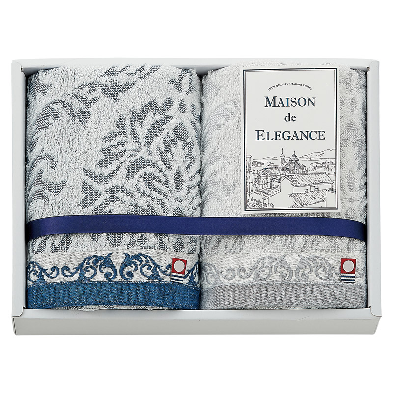 【一括お届け】MAISON de ELEGANCE メゾン ド エレガンスフェイスタオル2P B2072-120