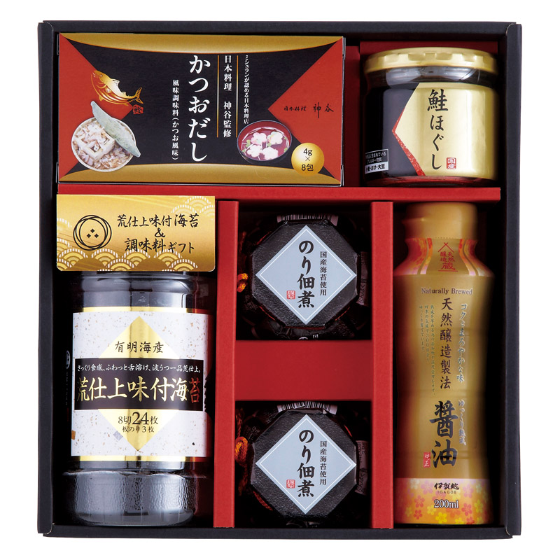 【送料無料】荒仕上味付海苔＆調味料ギフト B2106-058